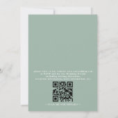 Elegant Minimalist Garden Floral QR Code Wedding 招待状 (裏面)