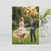 Elegant Minimalist Garden Wedding Thank You Card サンキューカード (スタンド正面)
