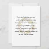 Elegant Minimalist Garden Wedding Thank You Card サンキューカード (裏面)