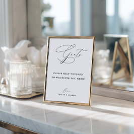 Elegant Minimalist Gents Bathroom Basket Sign 招待状