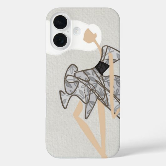 Elegant Minimalist Glam Fashion Art Case-Mate iPhoneケース (裏面)