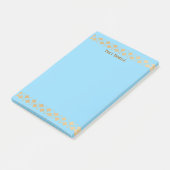 Elegant Minimalist Gold Accent Baby Blue ポストイット (アングル)