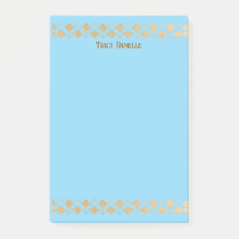 Elegant Minimalist Gold Accent Baby Blue ポストイット