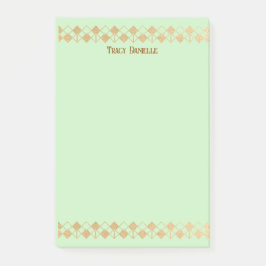 Elegant Minimalist Gold Accent Mint Green  ポストイット