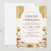Elegant Minimalist Grand Opening Invitation 招待状 (正面/裏面)