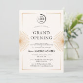 Elegant Minimalist Grand Opening Invitation 招待状 (スタンド正面)