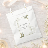 Elegant Minimalist Greenery Wedding フェイバーバッグ (クリップ留めされた状態)