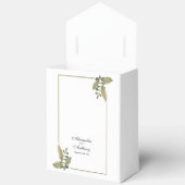 Elegant Minimalist Greenery Wedding フェイバーボックス (見開き)