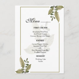 Elegant Minimalist Greenery Wedding  Menu メニュー