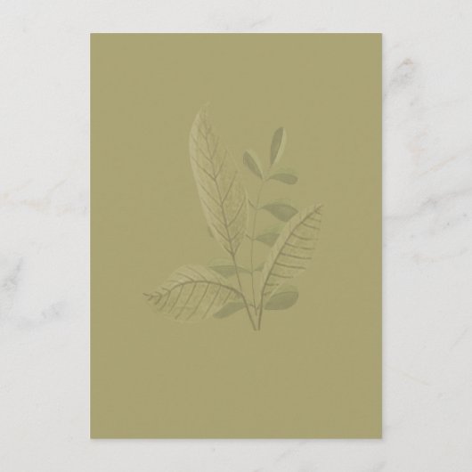 Elegant Minimalist Greenery Wedding Menu メニュー (裏面)