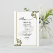 Elegant Minimalist Greenery Wedding  Menu メニュー (スタンド正面)