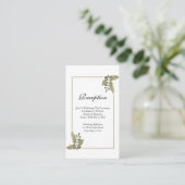 Elegant Minimalist Greenery Wedding Reception エンクロージャーカード (スタンド正面)