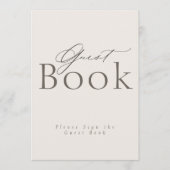 Elegant Minimalist Guest Book Sign  招待状 (正面)