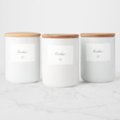 Elegant Minimalist Heart Label - Custom Label フードラベル (ボトル)
