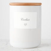 Elegant Minimalist Heart Label - Custom Label フードラベル (正面)