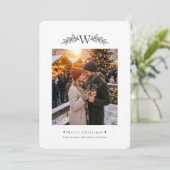 Elegant Minimalist Holiday Photo Card シーズンカード (スタンド正面)