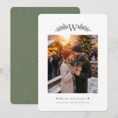 Elegant Minimalist Holiday Photo Card シーズンカード (正面/裏面)