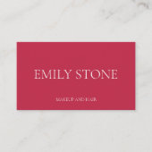 Elegant Minimalist Hot Pink Professional photo 名刺 (正面)