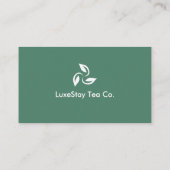 Elegant Minimalist Hotel Tea Theme Clean 名刺 (裏面)