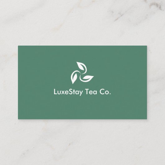 Elegant Minimalist Hotel Tea Theme Clean 名刺 (裏面)