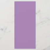 Elegant Minimalist Lavender Wedding Flat Menu Card メニュー (裏面)