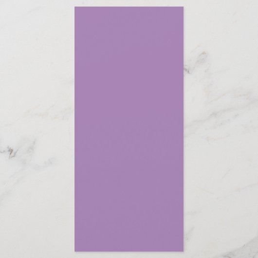 Elegant Minimalist Lavender Wedding Flat Menu Card メニュー (裏面)