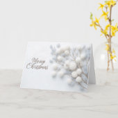 Elegant Minimalist Merry Christmas Card カード (黄色い花)