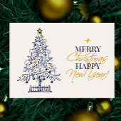 Elegant Minimalist Merry Christmas Tree Corporate シーズンカード
