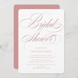 Elegant Minimalist modern Bridal Shower  招待状