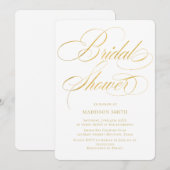 Elegant Minimalist modern Bridal Shower  招待状 (正面/裏面)