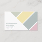 Elegant minimalist modern feminine white card 名刺 (裏面)