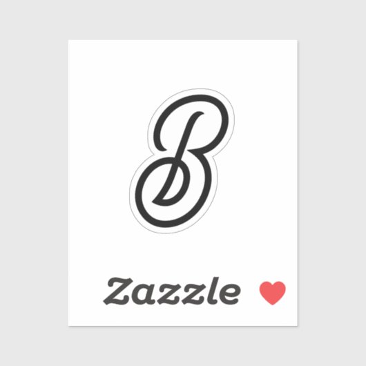 Elegant minimalist modern initial on gray シール (シート)