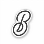 Elegant minimalist modern initial on gray シール (正面)