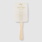 Elegant Minimalist Modern Islamic Wedding Program ハンドファン (正面)