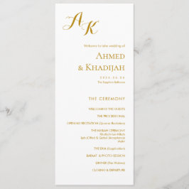 Elegant Minimalist Modern Islamic Wedding Program プログラム