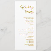 Elegant Minimalist Modern Islamic Wedding Program プログラム (裏面)