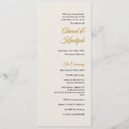 Elegant Minimalist Modern Islamic Wedding Program プログラム