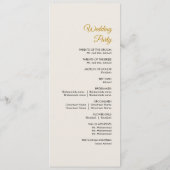 Elegant Minimalist Modern Islamic Wedding Program プログラム (裏面)