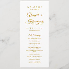 Elegant Minimalist Modern Islamic Wedding Program プログラム