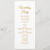 Elegant Minimalist Modern Islamic Wedding Program プログラム (裏面)