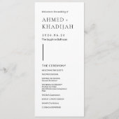 Elegant Minimalist Modern Islamic Wedding Program プログラム (正面)