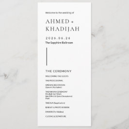 Elegant Minimalist Modern Islamic Wedding Program プログラム