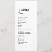 Elegant Minimalist Modern Islamic Wedding Program プログラム (裏面)