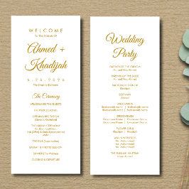 Elegant Minimalist Modern Islamic Wedding Program プログラム