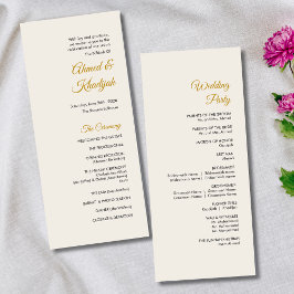 Elegant Minimalist Modern Islamic Wedding Program プログラム
