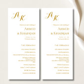 Elegant Minimalist Modern Islamic Wedding Program プログラム