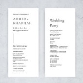 Elegant Minimalist Modern Islamic Wedding Program プログラム