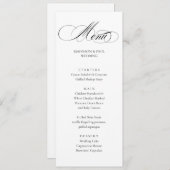 Elegant Minimalist modern Menu  メニュー (正面/裏面)