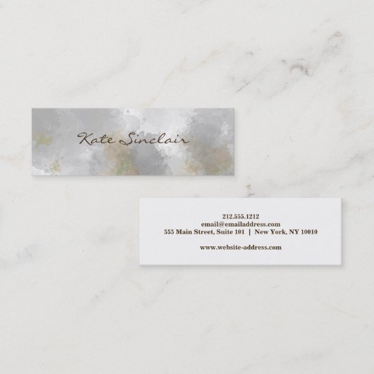 Elegant Minimalist Modern Stylish Mini Mini Busine スキニー名刺 (正面/裏面)