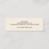 Elegant Minimalist Modern Stylish Mini Mini Busine スキニー名刺 (裏面)